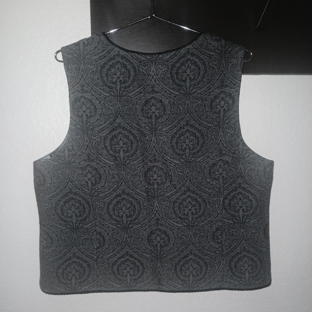 Pendleton Skirt Set Gray Baroque Pattern Vest & M… - image 4